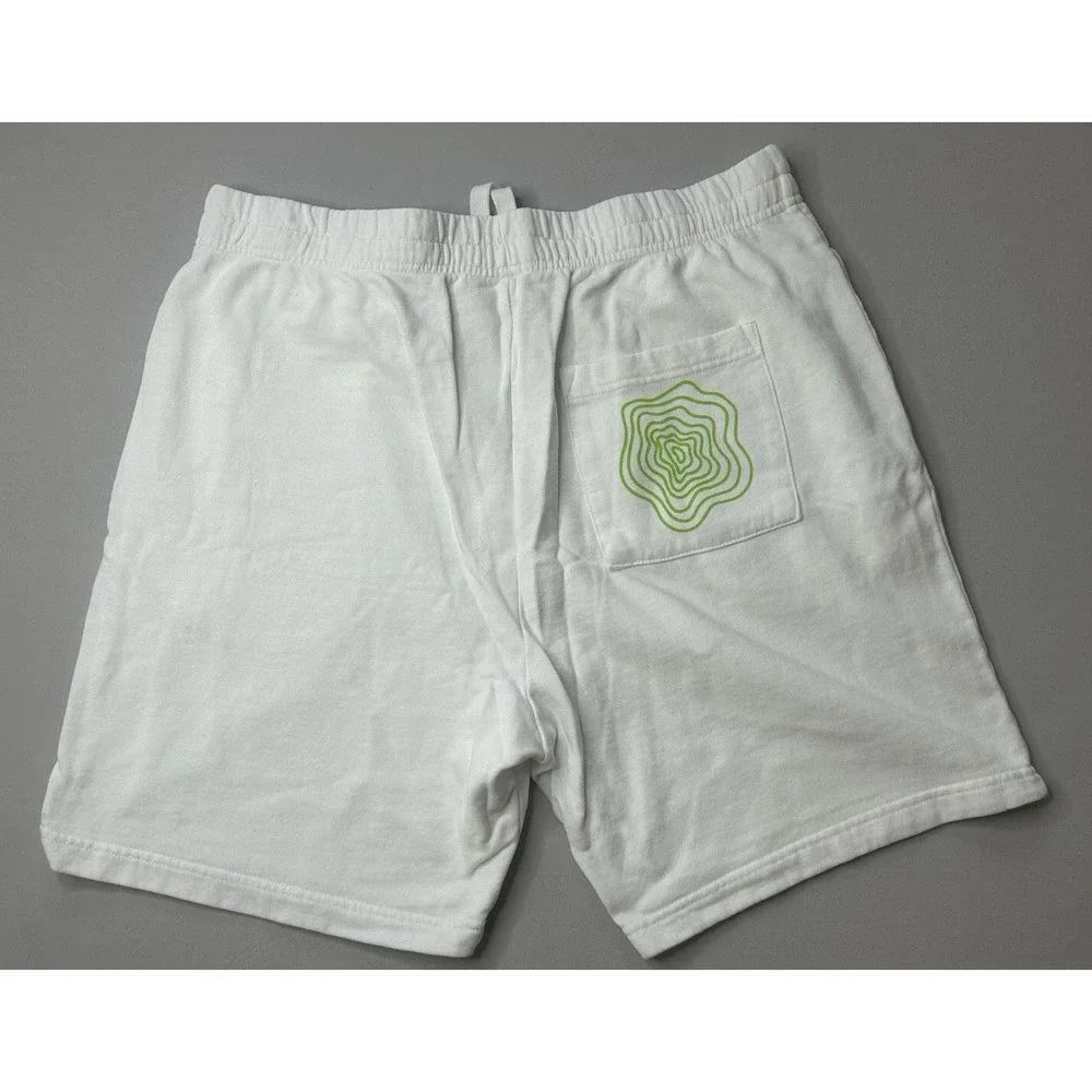 John Summit Off The Grid White Shorts Men's Sz Large EDM DJ 100% Cotton NWOT - Picture 2 of 7